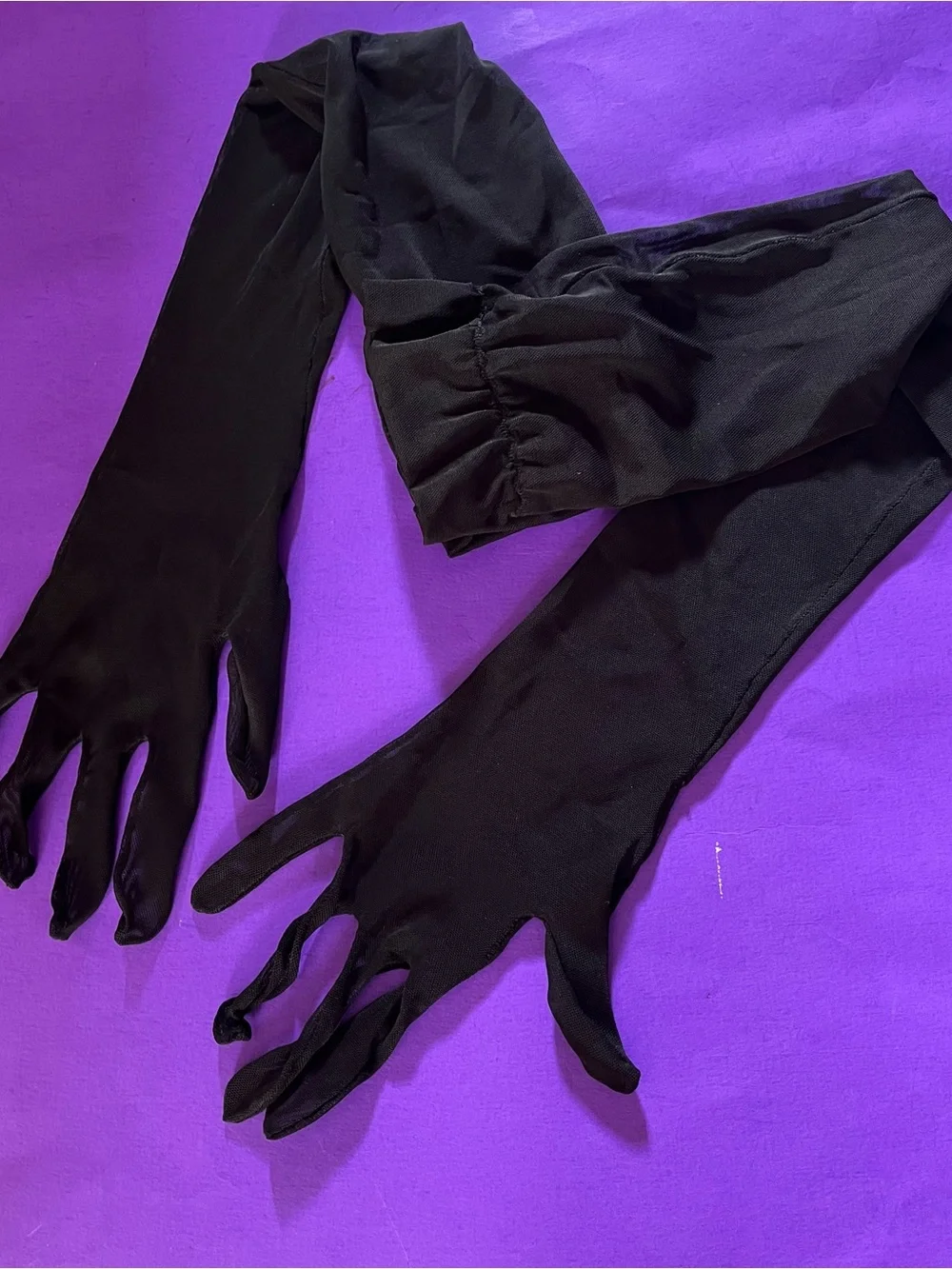 Dr. Harness Sheer Black Long Gloves -NWT